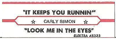 Simon, Carly / It Keeps You Runnin&#39; (1976) / Elektra 45323 (Jukebox Title Strip)