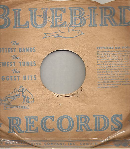 Bluebird / The Hottest Bands - The Newest Tunes - The Biggest Hits / Tan-Blue (Record Company Sleeve, 10")