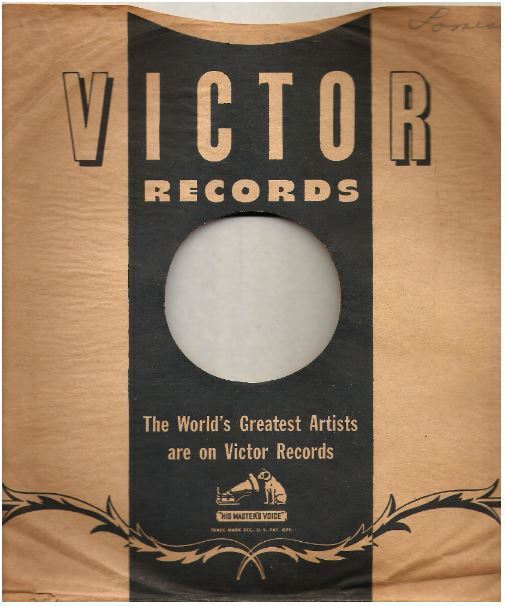Victor / The World's Greatest Artists Are On Victor Records / Tan-Black (Record Company Sleeve, 10")