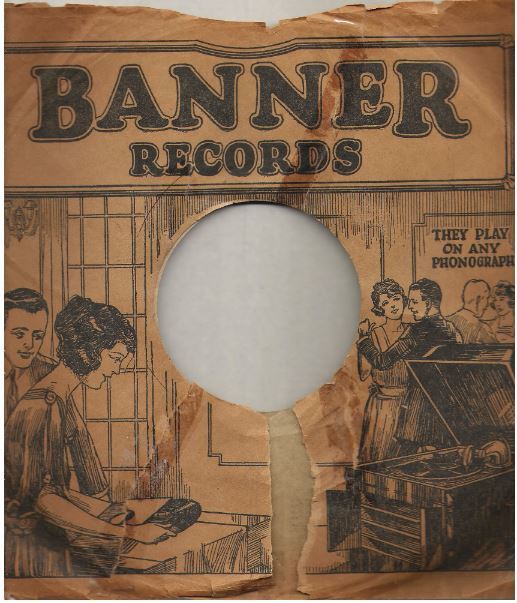 Banner / Banner Records - They Play on Any Phonograph / Dark Tan-Black (Record Company Sleeve, 10")