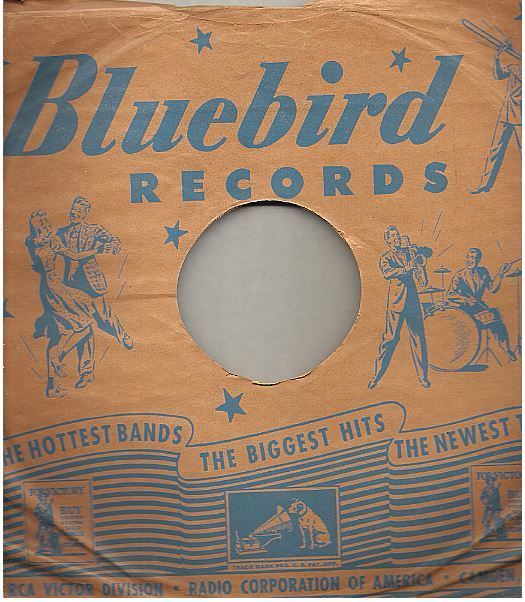 Bluebird / The Hottest Bands - The Biggest Hits - The Newest Tunes / Tan-Blue (Record Company Sleeve, 10")