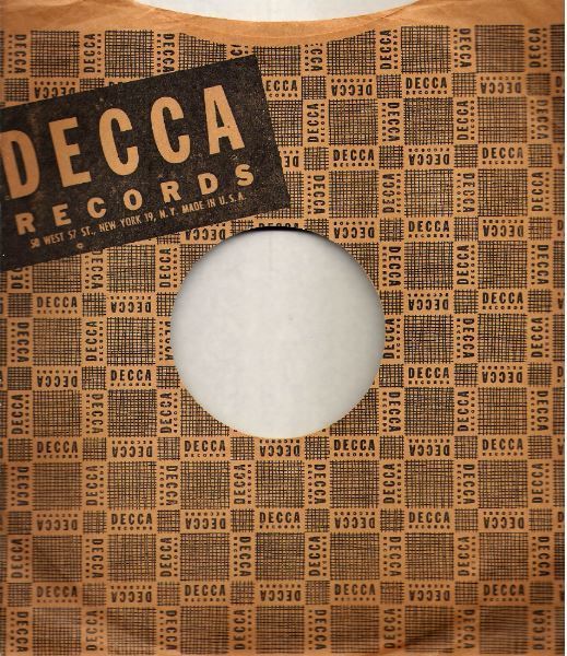 Decca / Repeated Decca Records Logo Pattern / Tan-Black (Record Company Sleeve, 10") / Set of 2