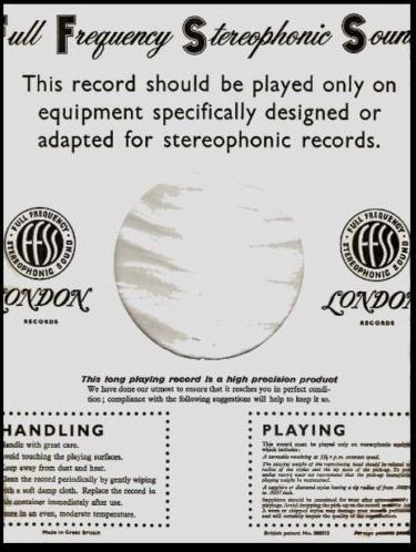 London / Full Frequency Stereophonic Sound / White-Black (Record Company Inner Sleeve, 12")