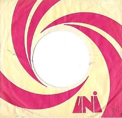 Uni / Yellow, Purple, White - Swirl Design / Uni Logo Near Bottom (Record Company Sleeve, 7")