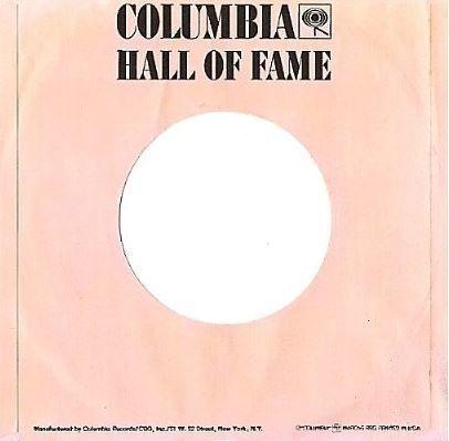 Columbia / Hall of Fame / Pink-Black / Glossy (Record Company Sleeve, 7")