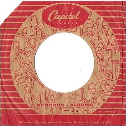 Capitol / Records - Albums / Capitol Dome Style Logo at Top / Tan-Red (Record Company Sleeve, 7")