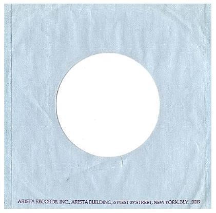 Arista / Shows Arista Address in Purple Print at Bottom / Light Blue-Purple (Record Company Sleeve, 7")