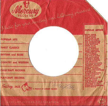 Mercury / Music for your dancing and listening pleasure (1950's) / Tan-Red (Record Company Sleeve, 7")
