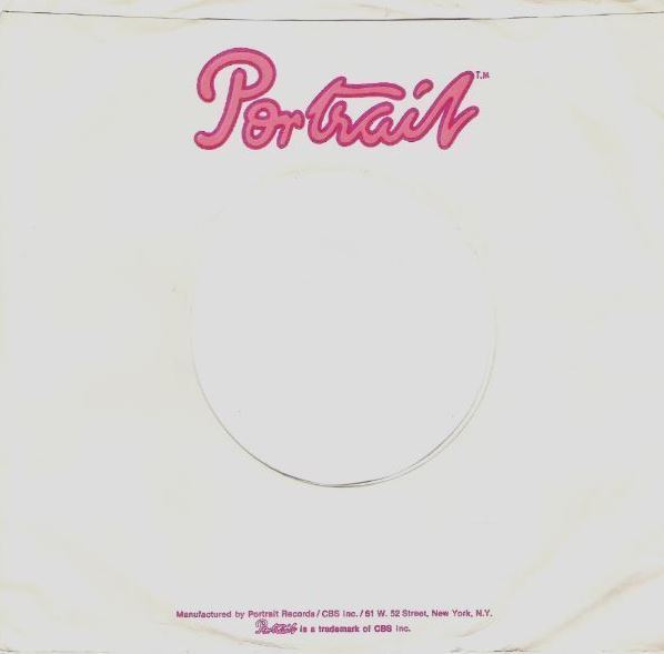 Portrait / Logo at Top Center (1970's) / White, Pink, Red (Record Company Sleeve, 7")