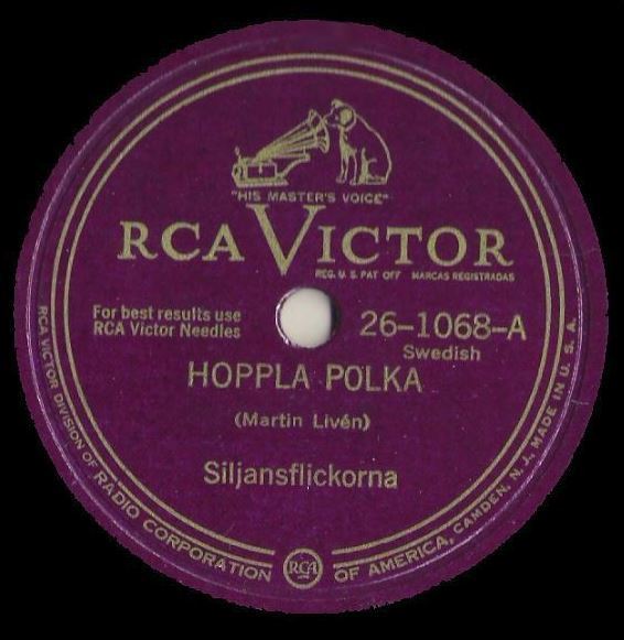 Siljansflickorna / Hoppla Polka (1948) / RCA Victor 26-1068 (Single, 10" Shellac)