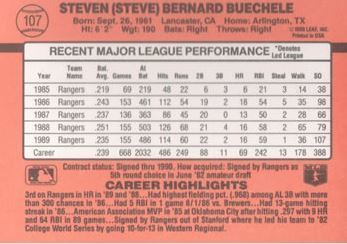  Baseball MLB 1990 Donruss #107 Steve Buechele #107 NM Rangers :  Collectibles & Fine Art