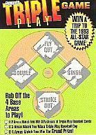 Donruss Triple Play Game (1993) / Strike Out, Single, Fly Out, Double (Baseball Card) / Bonus