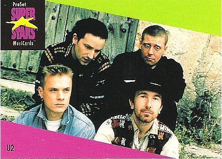 U2 / ProSet SuperStars MusiCards #101 | Music Trading Card (1991)