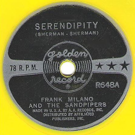 Milano, Frank (+ The Sandpipers) / Serendipity / Golden Records R648 (Single, 6" Vinyl)