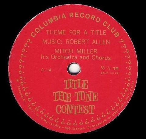 Miller, Mitch / Theme For a Title (1961) / Columbia Record Club D-14 (EP, 7" Vinyl)
