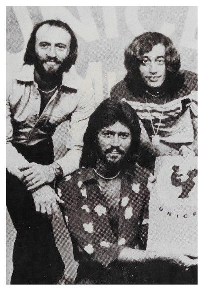 Bee Gees / All 3-Barry Holding UNICEF Poster (1979)