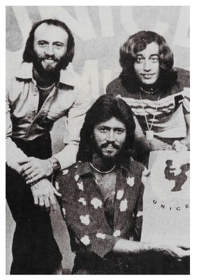Bee Gees / All 3-Barry Holding UNICEF Poster (1979)