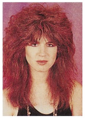 Bangles / Michael Steele-Closeup-Pink Background (1980s)