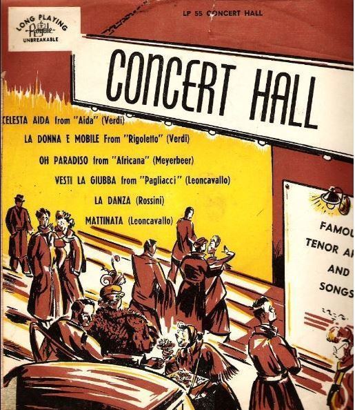 Uncredited Artists / Concert Hall - Famous Tenor Arias and Songs (1950's) / Royale LP-55 (Album, 10" Vinyl)