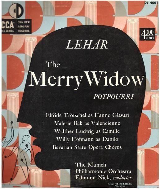 Nick, Edmund / Lehar: The Merry Widow (1952) / Decca DL-4001 (Album, 10" Vinyl)