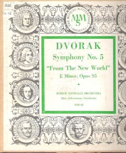 Ackermann, Otto / Dvorak: Symphony No. 5 in E Minor, Opus 95 - "From the New World" / Musical Masterpiece Society MMS-36 (Album, 10" Vinyl)