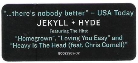 Brown, Zac (Band) / Jekyll + Hyde (2015) / Big Machine B0022962-02 (Sticker)