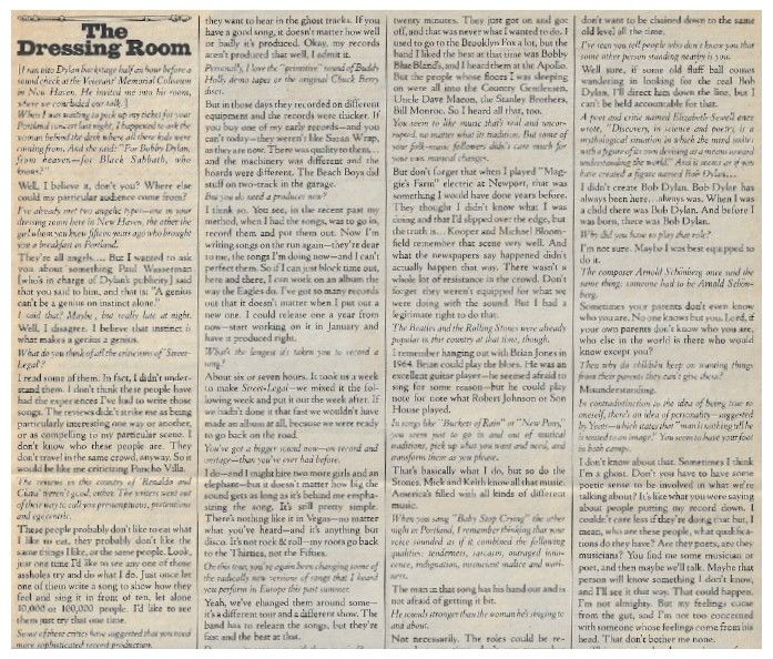 Dylan, Bob / The Rolling Stone Interview Part II - Part 6 (1978)