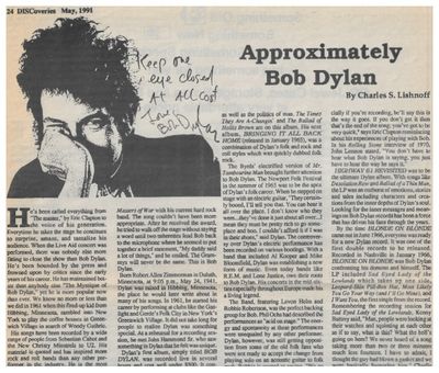 Dylan, Bob / Approximately Bob Dylan (1991) - Part 1