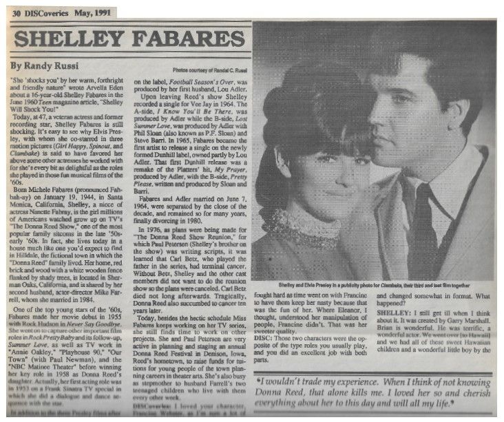 Fabares, Shelley / Interview (1991) - Part 1