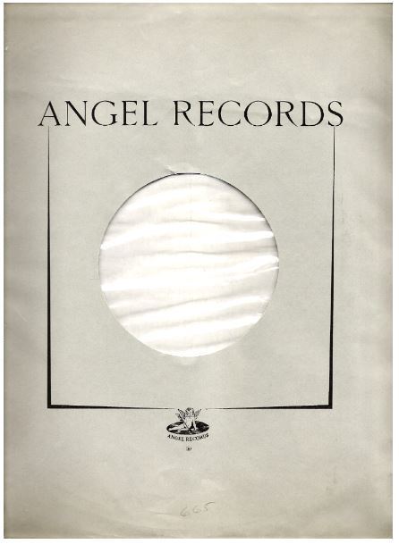 Angel / Angel Records logo / Gray with Black Print (Record Company Inner Sleeve, 12") / England