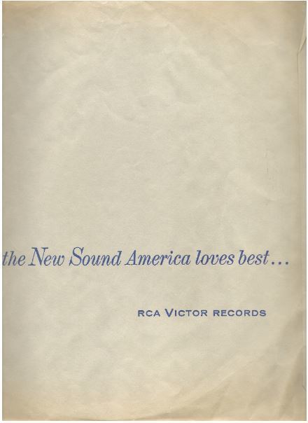 RCA Victor / the New Sound America loves best... / Light Gray with Dark Blue Print (Record Company Inner Sleeve, 12")
