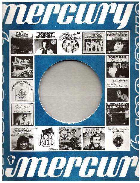 Mercury / Pictures of 16 Mercury albums (1977) / Blue, White, Black (Record Company Inner Sleeve, 12")