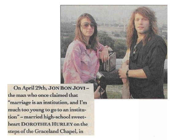 Bon Jovi, Jon / With Dorothea Hurley (1989) - Part 1