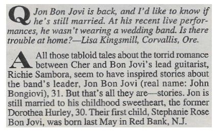 Bon Jovi, Jon / Jon Bon Jovi is Back (1993)