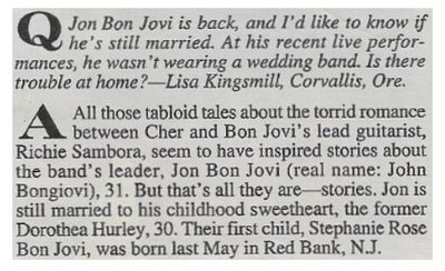 Bon Jovi, Jon / Jon Bon Jovi is Back (1993)