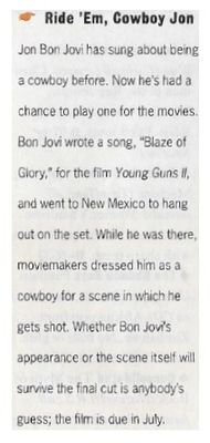 Bon Jovi, Jon / Ride 'Em, Cowboy Jon (1990)