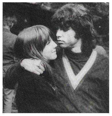 Doors, The / Jim Morrison with Pamela Courson-Jim in V-Neck Shirt (1967)