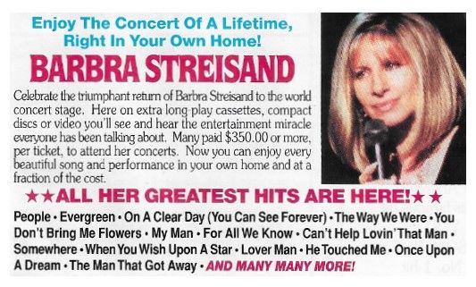 Streisand, Barbra / The Concert of a Lifetime (1994)