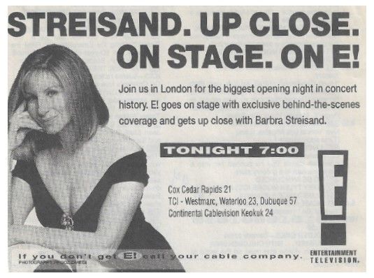 Streisand, Barbra / Up Close. On Stage. On E! (1994)