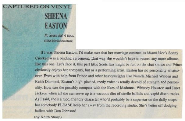 Easton, Sheena / No Sound But a Heart (1988)