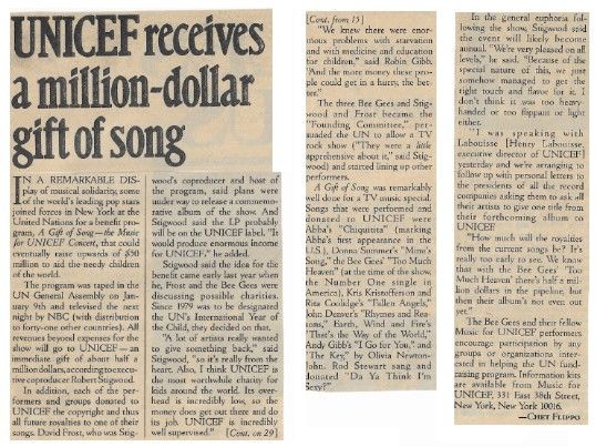 Various Artists / UNICEF Receives a Million-Dollar Gift of Song (1979)