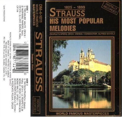 Scholz, Alfred / Strauss: His Most Popular Melodies / L.D.M.I. DM-4-1011 (Cassette) / Canada