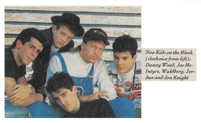 New Kids on the Block / Group Photo-Danny Wood at Left (1989)