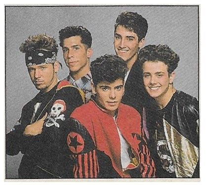 New Kids on the Block / Group Photo-Donnie Wahlberg at Left (1990)