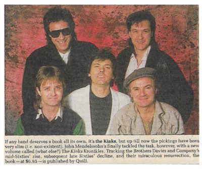 Kinks, The / If Any Band Deserves a Book (1985)