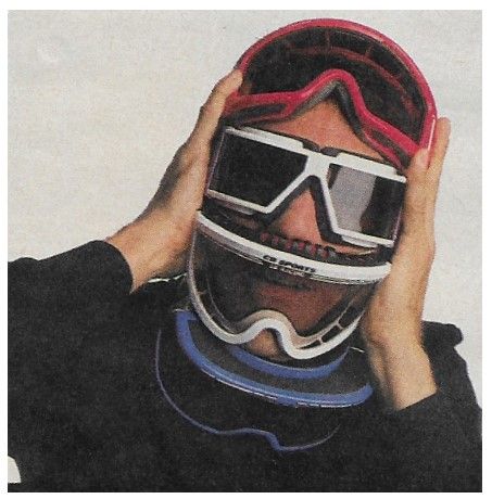 Frey, Glenn / Closeup-Wearing 4 Sets of Goggles (1988)