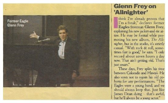 Frey, Glenn / Glenn Frey on 'Allnighter' (1984)