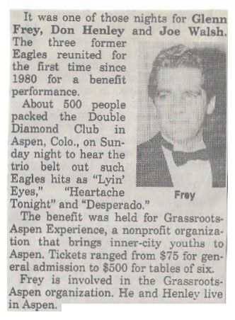 Frey, Glenn / Three Former Eagles Reunited (1994)