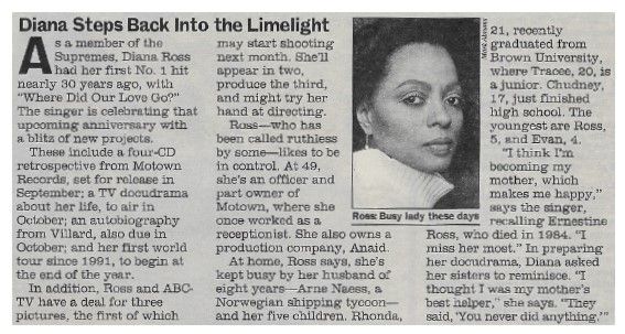 Ross, Diana / Diana Steps Back Into the Limelight (1993)