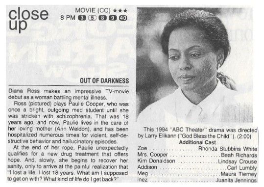 Ross, Diana / Out of Darkness-Close Up (1994)